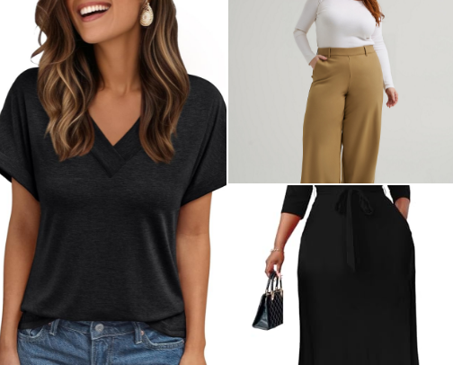 Plus size women’s clothing cover photo collage