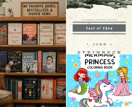📚 My Favorite Books: Bestsellers & Hidden Gems cover photo collage