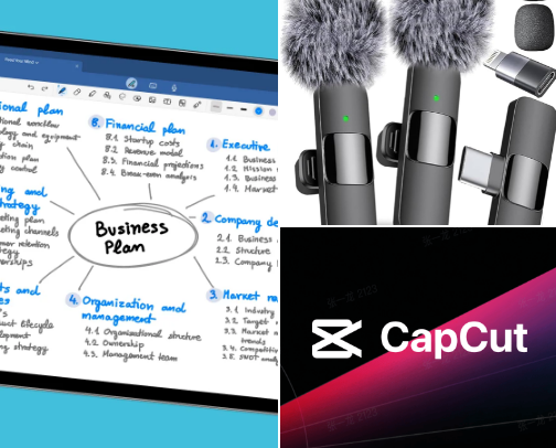 Content creator starter pack cover photo collage