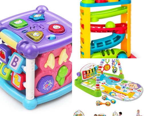 Maya’s fav toys (10 months) cover photo collage