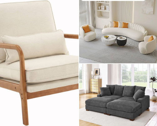 Minimalist furniture cover photo collage