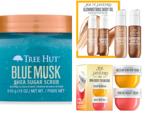 body care must haves!🦋 cover photo collage