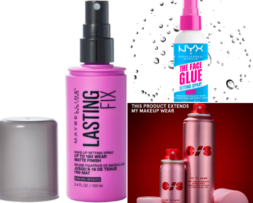 Strong setting spray💪 cover photo collage