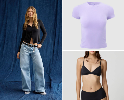 Cute clothes and essentials cover photo collage