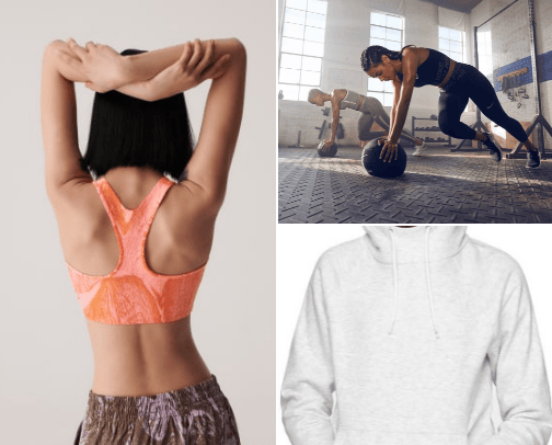 Women's Gym clothes cover photo collage