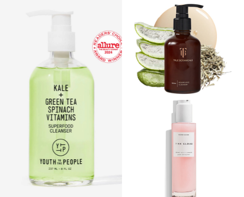 Facial cleansers for healthy looking skin cover photo collage