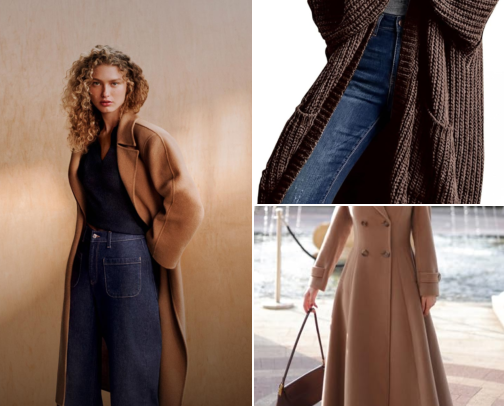Autumn attire blends cozy layers, rich seasonal colors, and effortless elegance—think sweaters, boots, scarves, and jackets cover photo collage