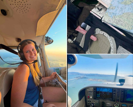 student pilot essentials ✈️ 👩🏼‍✈️ ☁️ cover photo collage