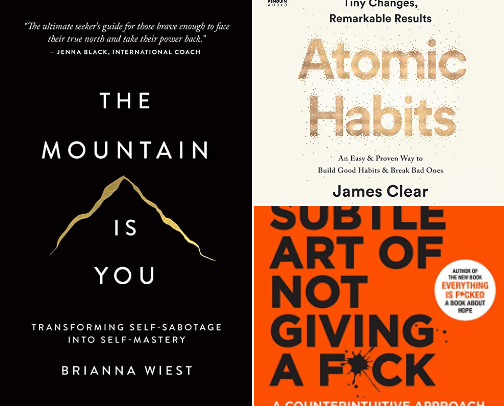Self-Development Books cover photo collage