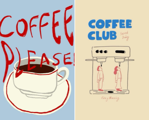 Giiirl, we have coffee at home cover photo collage