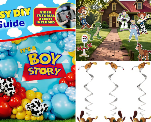 Reach for the Sky and Celebrate: A Toy Story Birthday Bash cover photo collage