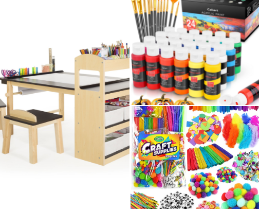 Crafty kids Club essentials 🖍️ cover photo collage