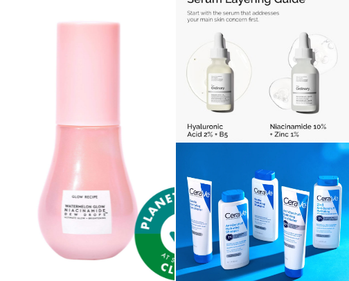 ✨ Skincare You’ll Want to Marry









Some of the most popular skincare products include the Glow Recipe Watermelon Glow Niacinamide Dew Drops and The Ordinary Hyaluronic Acid 2% + B5, while top makeup products feature the Rare Beauty Soft Pinch Liquid Blush and Charlotte Tilbury Hollywood Flawless Filter. 
Popular Skincare Products
Glow Recipe Watermelon Glow Niacinamide Dew Drops
Glow Recipe Watermelon Glow Niacinamide Dew Drops
$50.50
Sephora& more
4.6

(9K+)
This product is popular as both a hydrating serum and a dewy highlighter, praised by reviewers on elfcosmetics.com for its ability to provide a natural, non-greasy glow.
The Ordinary Hyaluronic Acid 2% + B5
The Ordinary Hyaluronic Acid 2% + B5
$7.11$9.24
The Ordinary& more
4.8

(9K+)
A highly-rated and affordable option that provides intense, multi-level hydration and supports the skin barrier.
CeraVe Anti Dandruff Hydrating Shampoo
CeraVe Anti Dandruff Hydrating Shampoo
$15.99
London Drugs& more
4.5

(1K+)
The brand has remained highly popular, particularly in the mass market, due to its science-backed, no-frills formulations recommended by dermatologists and a major social media boost.
Drunk Elephant Protini Polypeptide Cream 1.69 Oz
Drunk Elephant Protini Polypeptide Cream 1.69 Oz
$96.00
Drunk Elephant Canada& more
4.4

(9K+)
This rich, yet lightweight cream uses signal peptides and amino acids to visibly improve skin's tone, texture, and firmness, and is praised for its luxurious gel-cream texture.
Tatcha The Dewy Skin Cream
Tatcha The Dewy Skin Cream
$97.00
Amazon CA& more
4.6

(9K+)
Enriched with Japanese purple rice and Okinawa algae, this luxurious cream leaves skin feeling soft, hydrated, and radiant.
Summer Fridays Lip Butter Balm Treatment
Summer Fridays Lip Butter Balm Treatment
$32.50
Sephora& more
4.5

(9K+)
A popular lip treatment known for hydration and a nourishing shine, with new shades contributing to the brand's social media growth. 
Popular Makeup Products
Soft Pinch Liquid Blush
Soft Pinch Liquid Blush
$35.00
sephora.com
A viral, buildable, and lightweight blush that offers a natural, healthy glow and is lauded for its easy-to-use formula suitable for beginners.
Charlotte Tilbury Hollywood Flawless Filter
Charlotte Tilbury Hollywood Flawless Filter
$66.50$133.00
Charlotte Tilbury& more
4.5

(9K+)
This multi-purpose product can be used as a primer, foundation, or highlighter to achieve a dewy, radiant finish, and is a red-carpet staple according to makeup artists.
IT Cosmetics Your Skin But Better CC+ Cream SPF50+ Foundation
IT Cosmetics Your Skin But Better CC+ Cream SPF50+ Foundation
$65.00
Sephora& more
4.3

(9K+)
A bestseller that combines foundation, concealer, moisturizer, and SPF protection, tackling the appearance of redness and dark spots.
MAC Macximal Silky Matte Lipstick
MAC Macximal Silky Matte Lipstick
$34.00
Sephora& more
4.7

(9K+)
The brand holds the top spot for lipstick globally, selling one matte finish tube every second, known for its bold colors and reliable formula with squalane for comfortable wear.
e.l.f. Halo Glow Skin Tint
e.l.f. Halo Glow Skin Tint
$25.04($17.95)
eBay& more
4.1

(904)
A budget-friendly option that gained instant virality, praised for being light, non-greasy, and giving a perfect glow.
Charlotte Tilbury Airbrush Flawless Finish Powder Refill
Charlotte Tilbury Airbrush Flawless Finish Powder Refill
$66.50
sephora.com& more
4.4

(1K+)
This product is popular for its ability to provide a flawless, airbrushed finish and long-lasting makeup lock. cover photo collage