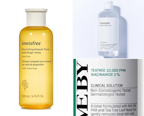 korean skincare cover photo collage