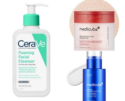 my skin care products cover photo collage