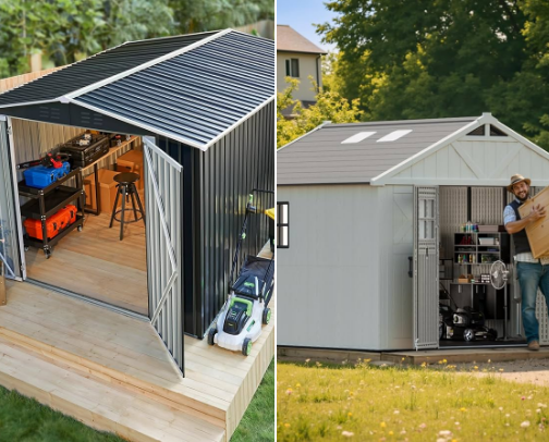 Easy Build Sheds From Amazon For Your Crafts & Hobbies cover photo collage