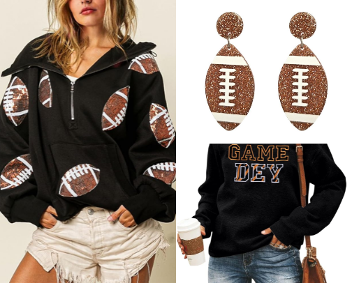 Cute Football Season Outfit + Game Day Essentials 🏈✨ cover photo collage