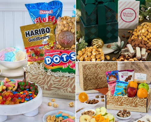 Gift baskets cover photo collage