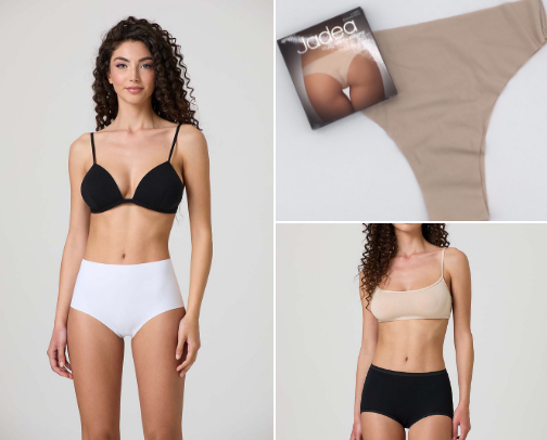 Intimate clothing cover photo collage