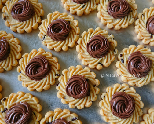 The Beautiful Hazelnut Chocolate Butter Cookies cover photo collage
