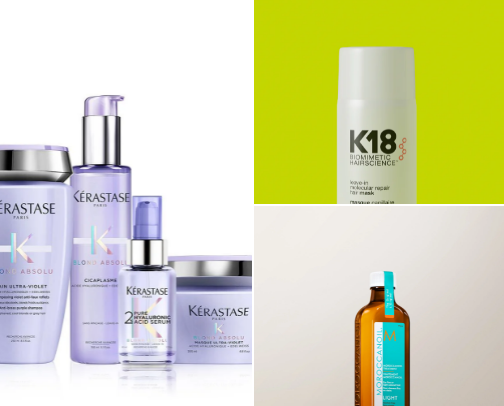 blond hair products cover photo collage