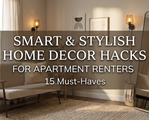 Smart & Stylish Home Decor Hacks for Apartment Renters cover photo collage