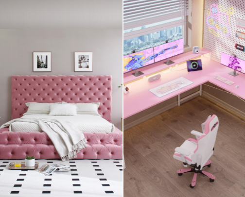 My pink bedroom cover photo collage