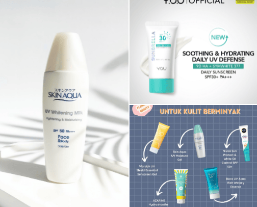 sunscreen recomend cover photo collage