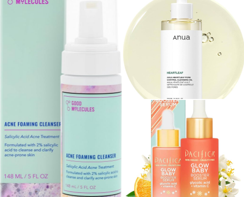 Skincare for Oily Acne-Prone Skin cover photo collage