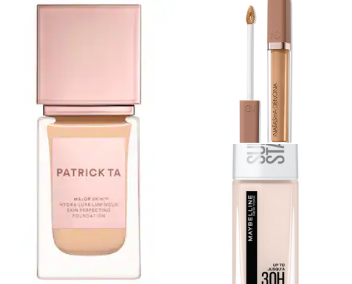 Mature skin makeup cover photo collage