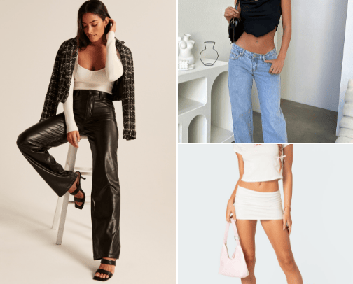 Bottoms (jeans, skirts, dress pants, etc.) cover photo collage