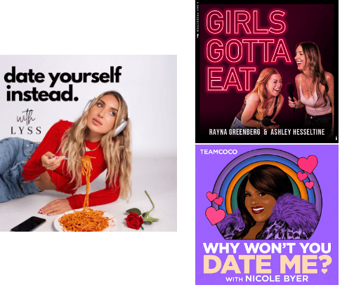 Best girl talk podcasts cover photo collage