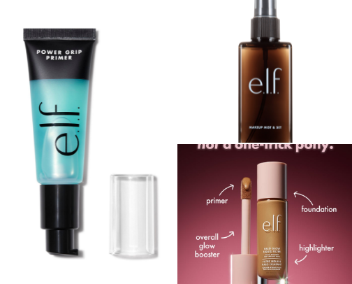 Clean girl makeup products cover photo collage