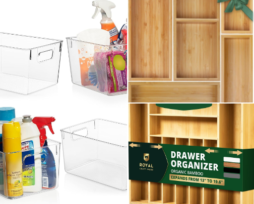 20 Amazon Finds That Make Your Home Feel Effortlessly Organized cover photo collage