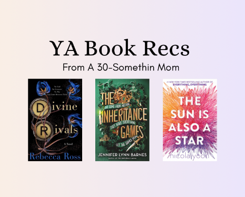 YA Book Recs From A 30-Somethin Mom cover photo collage