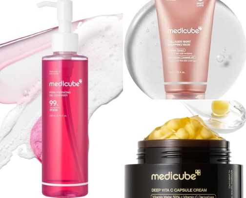 Glow up Beauty cabinet favorites cover photo collage