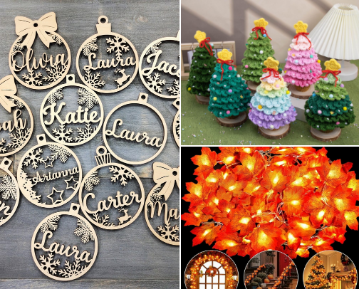 Christmas Ornaments and Decor Recos cover photo collage