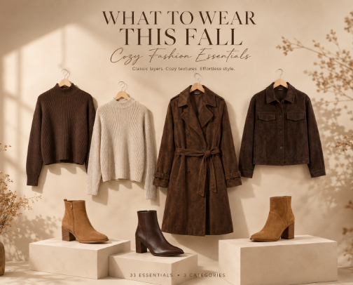 Cozy Fall Fashion Essentials cover photo collage