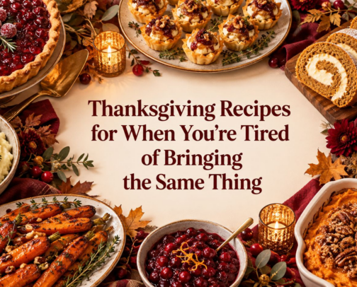 Thanksgiving Recipes for When You’re Tired of Bringing the Same Thing cover photo collage