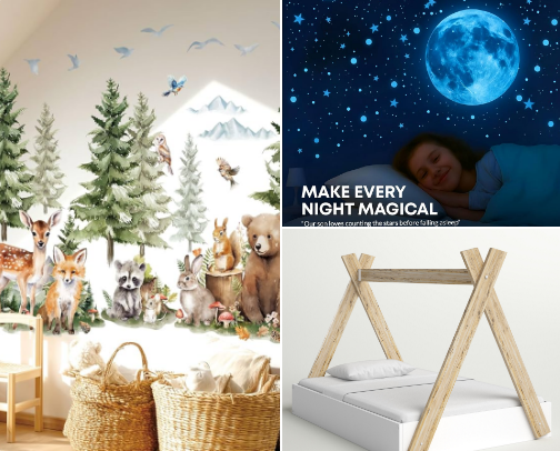 Dreamy Forrest Bedroom 🌙🌲 cover photo collage