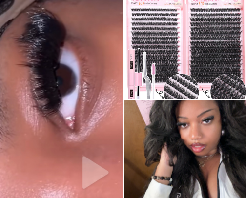 Lash clusters and lashes that I’ve been currently loving 😻 cover photo collage