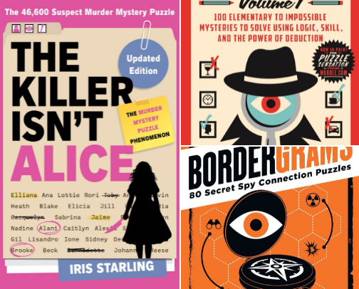 Murder Mystery Puzzle Books cover photo collage