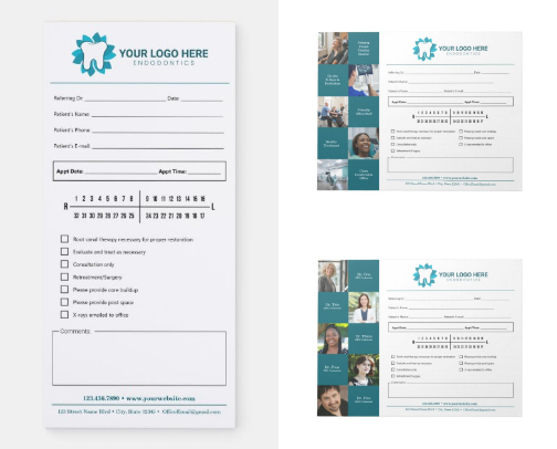 Dental Office Forms, Appointment Cards & Stationery (Editable) cover photo collage
