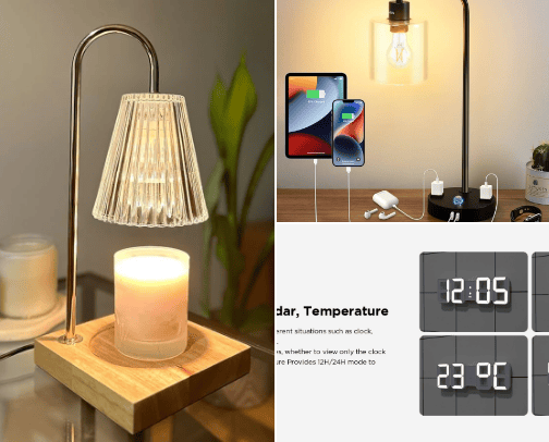 Bedside Table Lamps cover photo collage