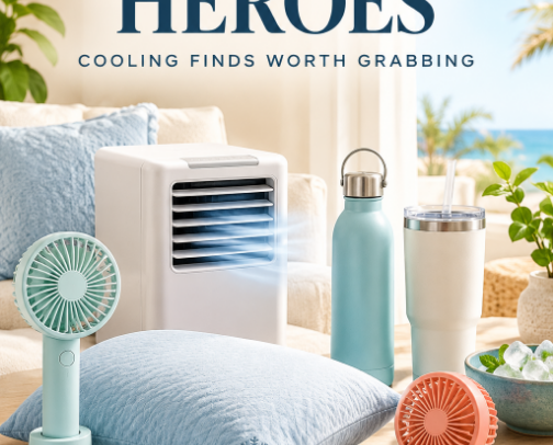 Heatwave Heroes: Cooling Finds on Sale cover photo collage