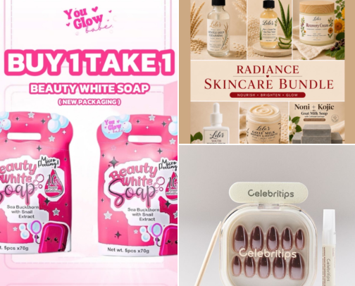 BEAUTY AND GROOMING( everything about self love/care) cover photo collage