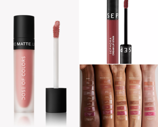 Natural lip colors for brown girls cover photo collage