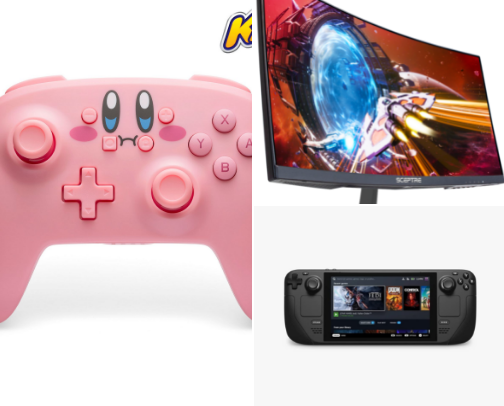 Gaming peripherals cover photo collage