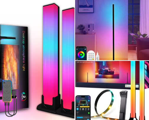 RGB Sound Reactive Light Bars (Govee / Philips Hue Play) cover photo collage