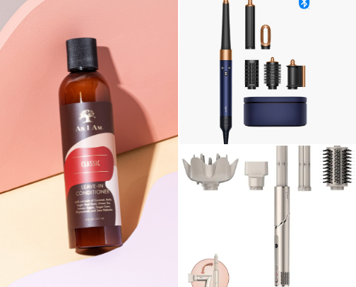 how to get glossy, soft hair: my go to hair products cover photo collage
